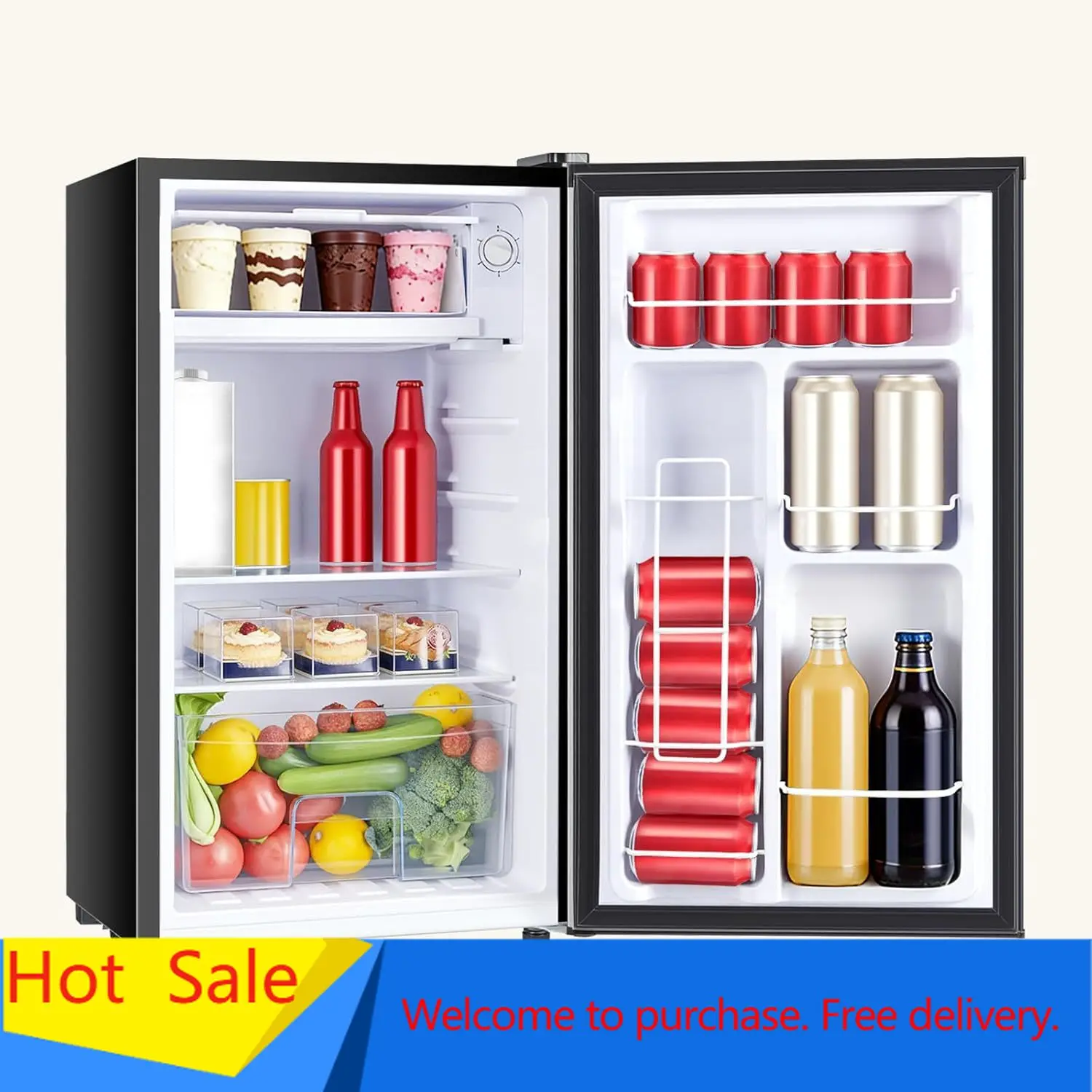Hot salesMini Fridge with Freezer, 3.2 Cu.Ft Mini Refrigerators, Small Beverage Fridge with Adjustable Thermostat
Hot salesMini Fridge with Freezer, 3.2 Cu.Ft Mini Refrigerators, Small Beverage Fridge with Adjustable Thermostat