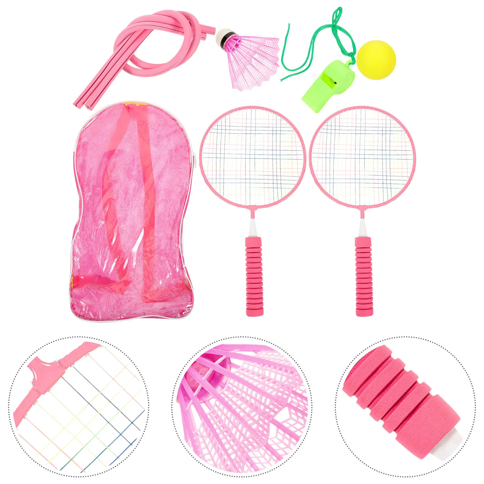 1Set Badminton Rackets Kit Nylon Aluminum Alloy Lightweight Teens Sports Supplies Badminton Ball Rackets Set for Teens Outdoor
1Set Badminton Rackets Kit Nylon Aluminum Alloy Lightweight Teens Sports Supplies Badminton Ball Rackets Set for Teens Outdoor