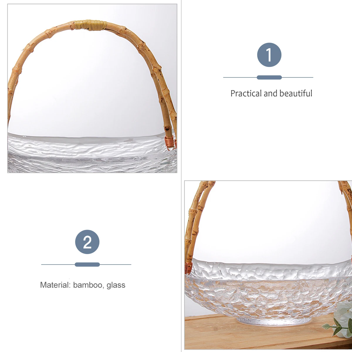 Bamboo Basket Storage Baskets Fruit Countertop Candy Portable Weaving Large Capacity Glass Material Snack Dessert Chocolate
Bamboo Basket Storage Baskets Fruit Countertop Candy Portable Weaving Large Capacity Glass Material Snack Dessert Chocolate