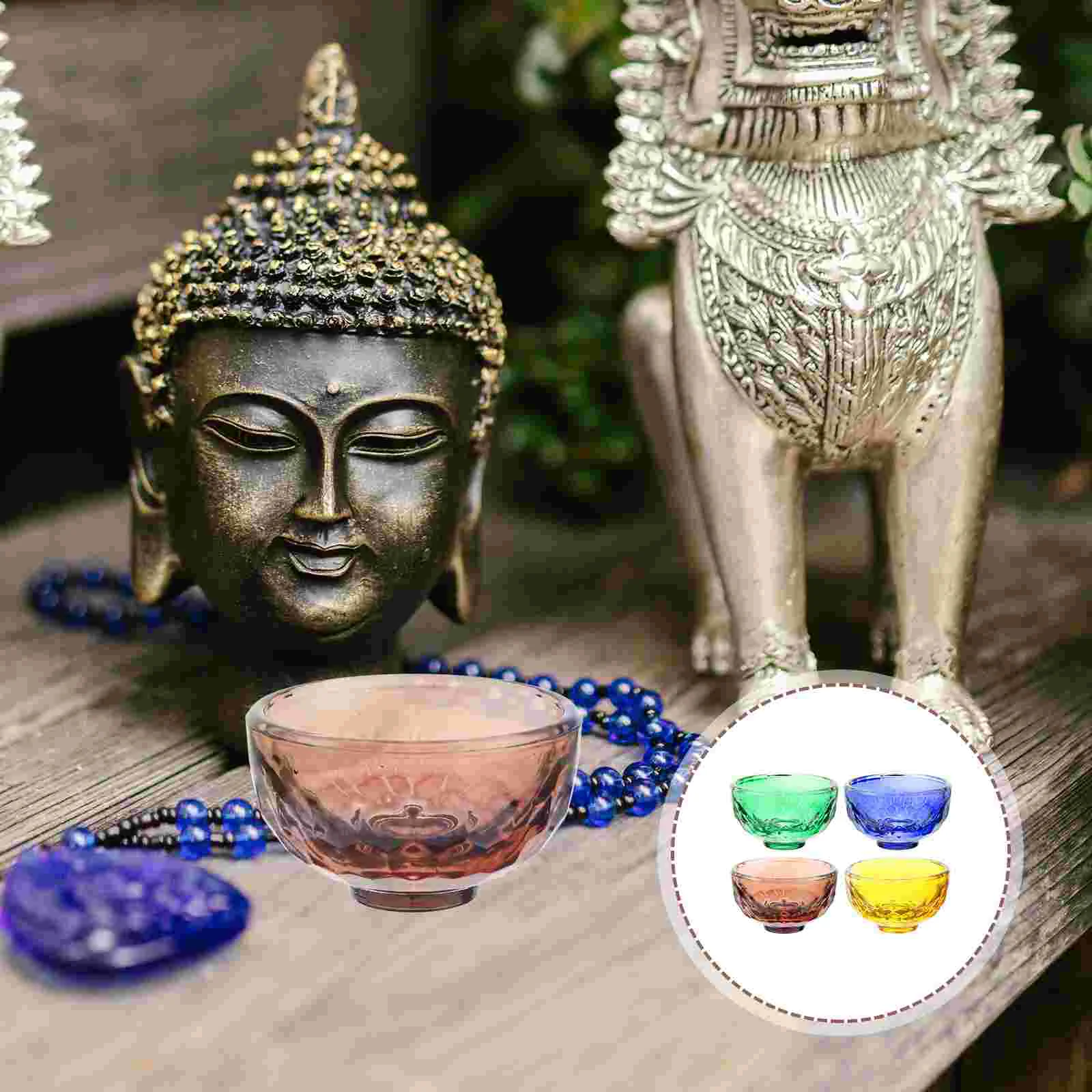 4pcs Artificial Crystal Buddha Cups Water Offerings Bowl Container Divine Water Bowls Water Container
4pcs Artificial Crystal Buddha Cups Water Offerings Bowl Container Divine Water Bowls Water Container