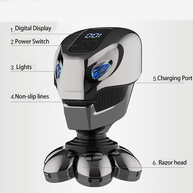 Cross-border new 7D razor electric LCD digital display men's body wash rechargeable 5-in-1 razor
Cross-border new 7D razor electric LCD digital display men's body wash rechargeable 5-in-1 razor