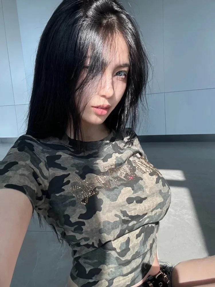 Camouflage Tshirts Women Fashion Streetwear Vintage Y2k Crop Tops 2024 Ropa Mujer Short Sleeve O-neck Tees Vintage Tees Korean
Camouflage Tshirts Women Fashion Streetwear Vintage Y2k Crop Tops 2024 Ropa Mujer Short Sleeve O-neck Tees Vintage Tees Korean