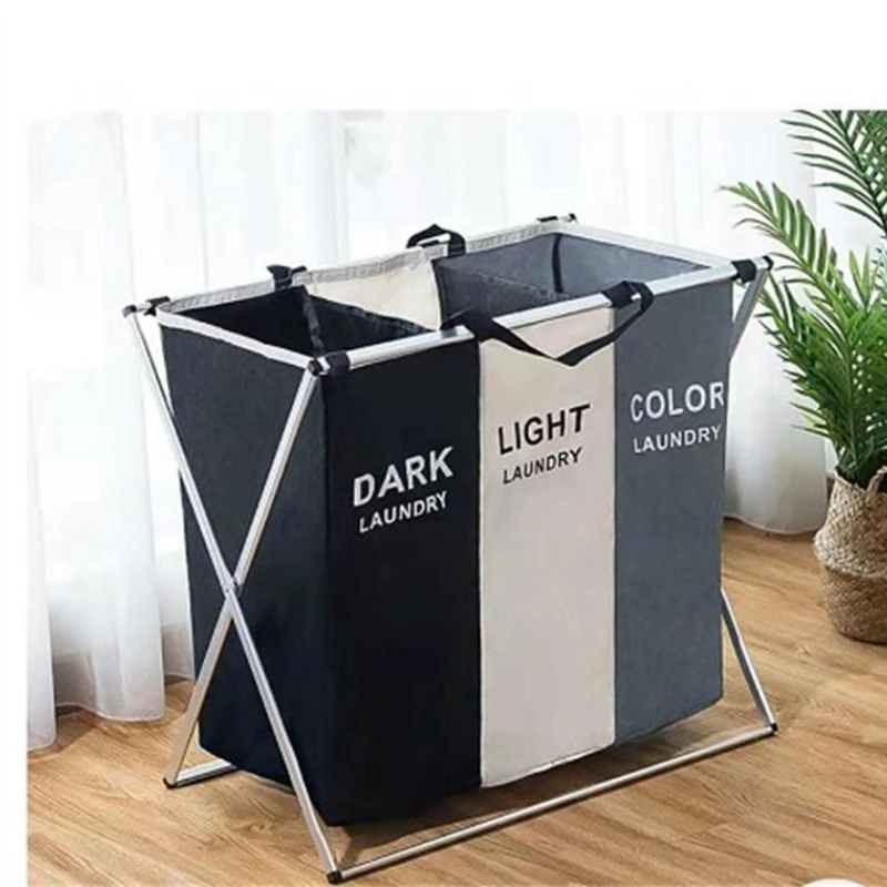 Dirty Clothes Storage Basket Three Grid Organizer Basket Collapsible Large Laundry Hamper Waterproof Home Laundry Basket
Dirty Clothes Storage Basket Three Grid Organizer Basket Collapsible Large Laundry Hamper Waterproof Home Laundry Basket
