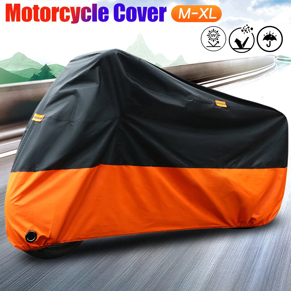 Universal Motorcycle Cover M L XL XXL UV Protective Cover Waterproof Dustproof Motorbike Scooter Cover Wear Resistant Fabric
Universal Motorcycle Cover M L XL XXL UV Protective Cover Waterproof Dustproof Motorbike Scooter Cover Wear Resistant Fabric