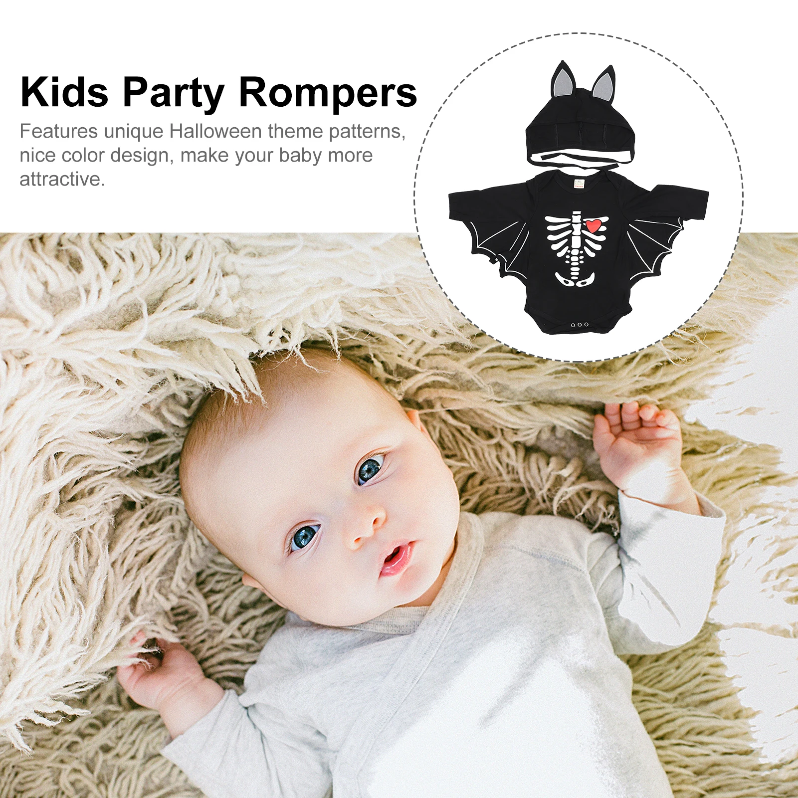 Bat-sleeved Baby Halloween Rompers Kids Party Clothing Toddler Short Pants Long Pants Infant Halloween Theme Kids Rompers Wear
Bat-sleeved Baby Halloween Rompers Kids Party Clothing Toddler Short Pants Long Pants Infant Halloween Theme Kids Rompers Wear