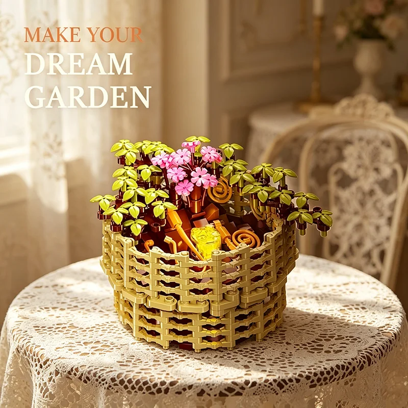 353PCS Potted Basket Building Blocks Creative flowers Plant Pots Model Light Bricks Desktop Decoration Girl Holiday Gift Diy Toy
353PCS Potted Basket Building Blocks Creative flowers Plant Pots Model Light Bricks Desktop Decoration Girl Holiday Gift Diy Toy
