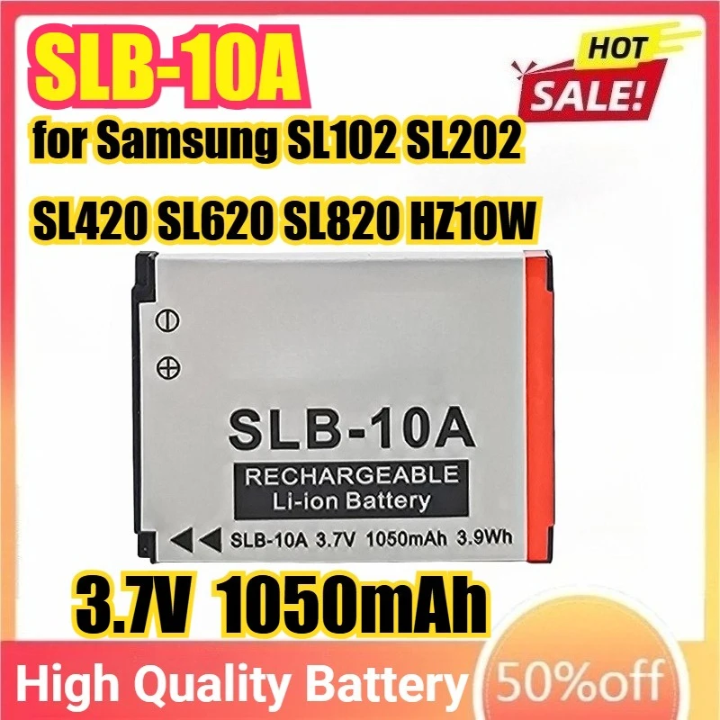 SLB-10A SLB10A 3.7V 1050mAh Camera Battery for Samsung SL102 SL202 SL420 SL620 SL820 HZ10W HZ15W ES55 L100 L110 L200 L210 L310W
SLB-10A SLB10A 3.7V 1050mAh Camera Battery for Samsung SL102 SL202 SL420 SL620 SL820 HZ10W HZ15W ES55 L100 L110 L200 L210 L310W