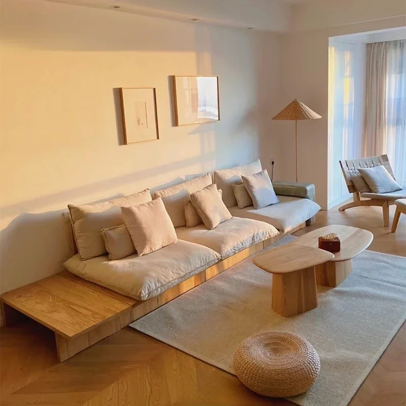Custom all-solid wood sofa Japanese style log cream style small family tatami storage floor
Custom all-solid wood sofa Japanese style log cream style small family tatami storage floor