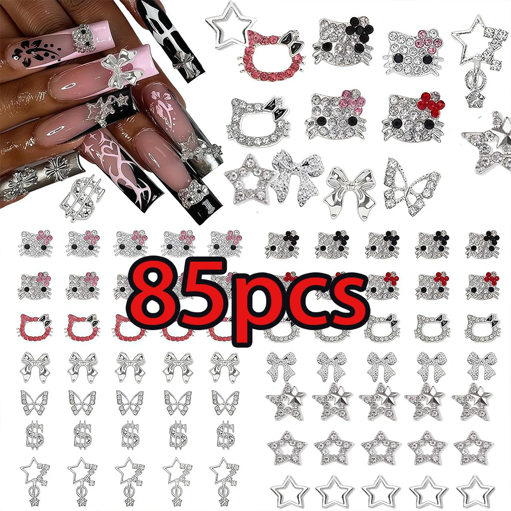 85pcs Bulk Set For HelloKitty Nails Luxury Bling & Cute KT Head Charms Nail Diamond Bownot Butterfly Pentagram Nail Rhinestones
85pcs Bulk Set For HelloKitty Nails Luxury Bling & Cute KT Head Charms Nail Diamond Bownot Butterfly Pentagram Nail Rhinestones