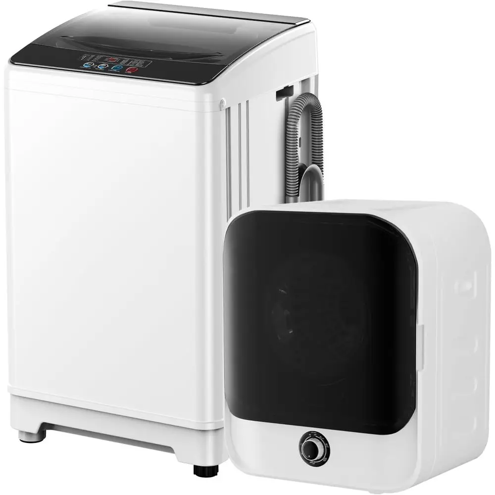 Compact 2.6 Cu. Ft. Stainless Steel Tub Dryer and 18 LB Washer Combo, 10 Cycles, White
Compact 2.6 Cu. Ft. Stainless Steel Tub Dryer and 18 LB Washer Combo, 10 Cycles, White