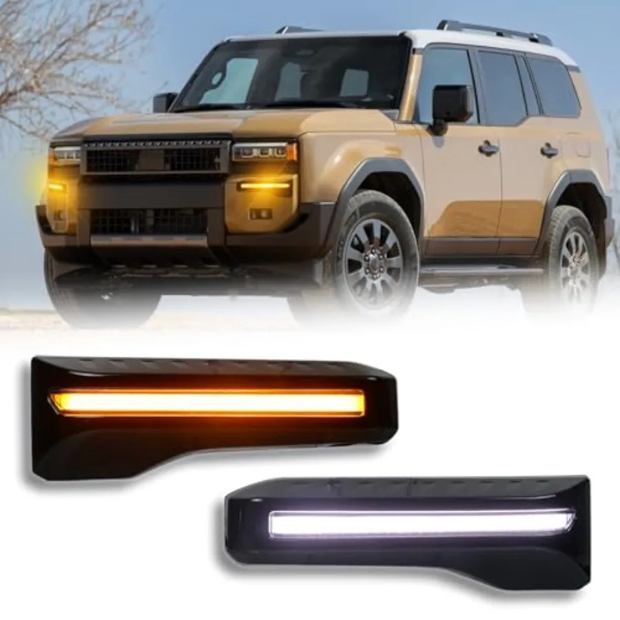Switchback White/Amber LED Front Bumper Fog Light DRL/Turn Signal Light Feature Compatible with Toyota Land Cruiser 2024 2025 F
Switchback White/Amber LED Front Bumper Fog Light DRL/Turn Signal Light Feature Compatible with Toyota Land Cruiser 2024 2025 F