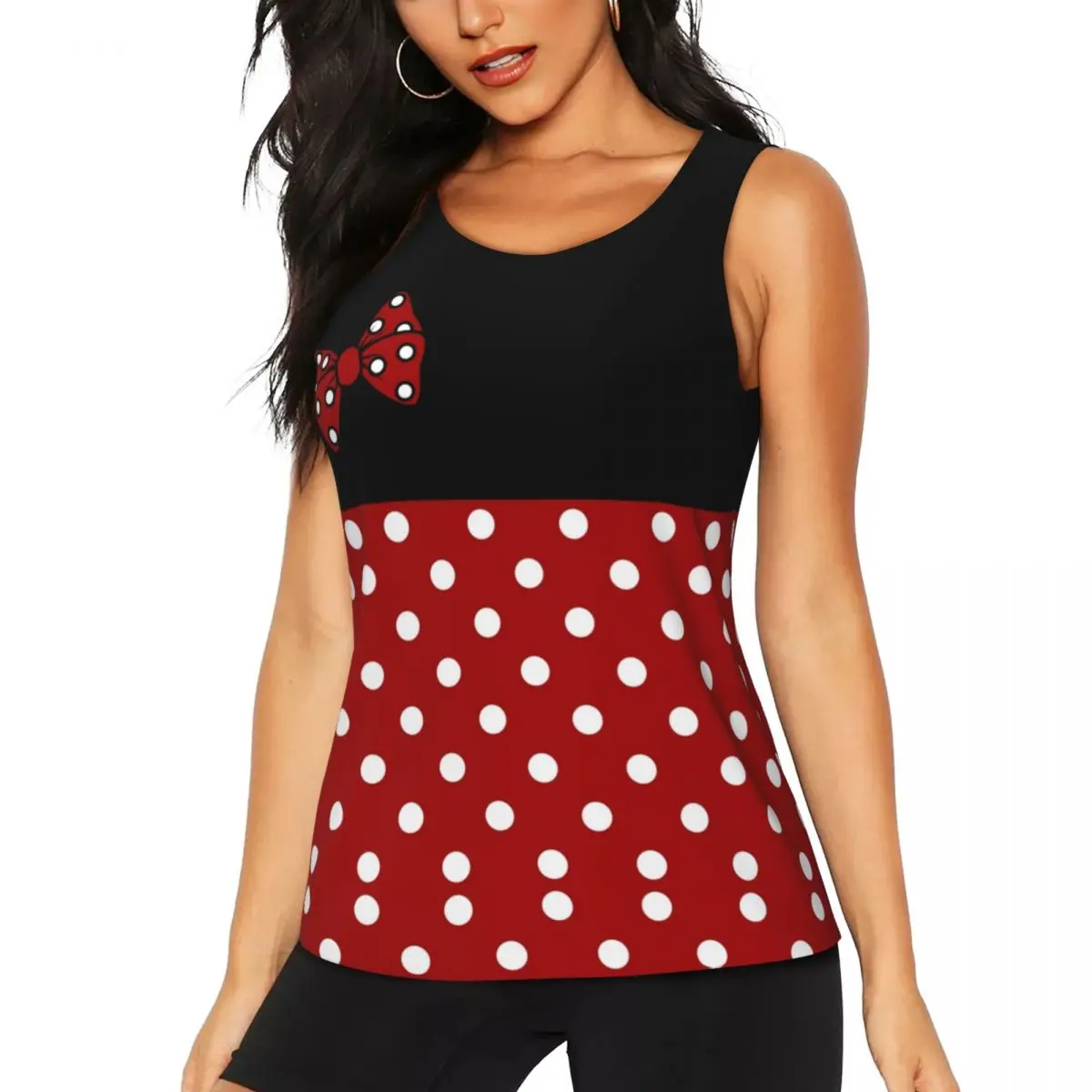 Custom Diy Cute Cartoon Minnie Character Workout Tank Tops for Women Cool-Dry Sleeveless Yoga Shirt
Custom Diy Cute Cartoon Minnie Character Workout Tank Tops for Women Cool-Dry Sleeveless Yoga Shirt