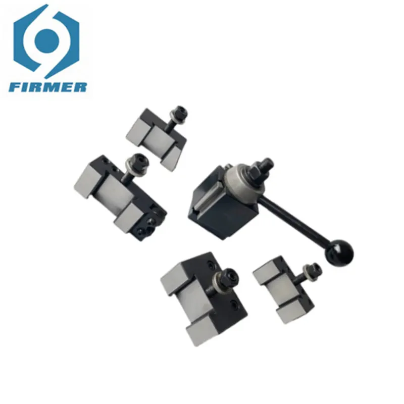 250-333 Wedge Type Quick Change Tool Post Set GIB Tool Post Set Piston Type Post Tool Holder 1 Knife Holder 5 Knife Clamps
250-333 Wedge Type Quick Change Tool Post Set GIB Tool Post Set Piston Type Post Tool Holder 1 Knife Holder 5 Knife Clamps