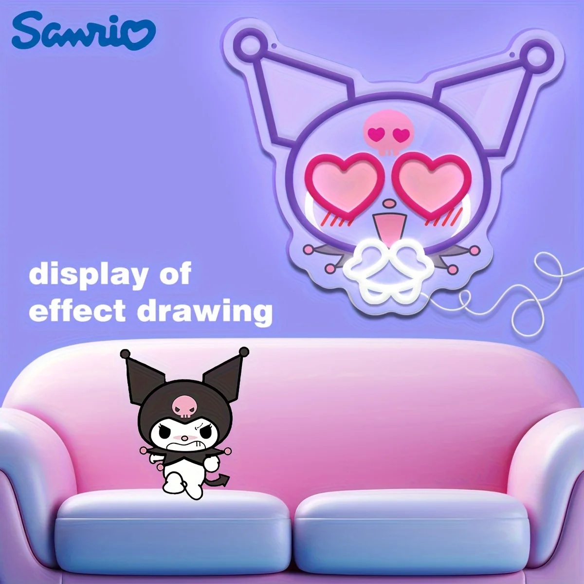 Sanrio Kuromi Neon Heart Light For Wall decor USB Powered Neon Lights For KTV Party Game Room Wall Hanging Decor Kids Girls Gift
Sanrio Kuromi Neon Heart Light For Wall decor USB Powered Neon Lights For KTV Party Game Room Wall Hanging Decor Kids Girls Gift