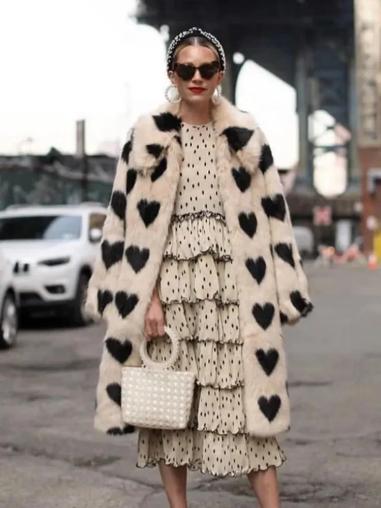 New Winter Women Warm Faux Fur Coat Love Pattern Women Long Fur Jacket Turn Down Collar Women Warm Plush Coat Classic Coat Loose
New Winter Women Warm Faux Fur Coat Love Pattern Women Long Fur Jacket Turn Down Collar Women Warm Plush Coat Classic Coat Loose