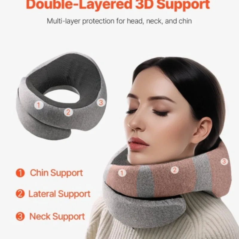 Эргономичная двухслойная подушка для шеи из пены с эффектом памяти, черно-серая
Эргономичная двухслойная подушка для шеи из пены с эффектом памяти, черно-серая