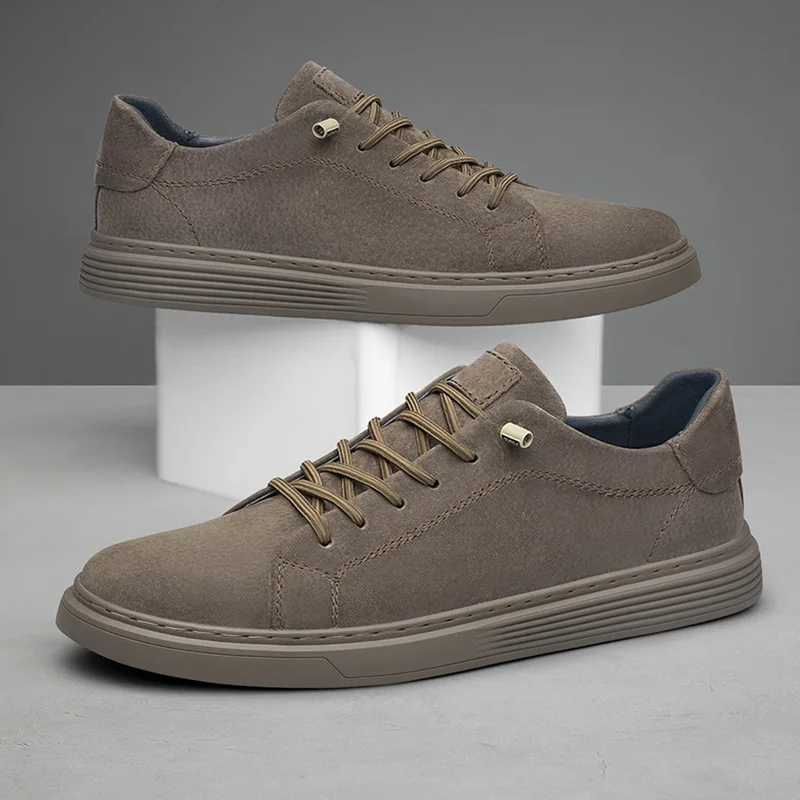 New Men Suede Genuine Leather Casual Shoes Street Cool Flat Skate Shoes Fashion Lace-up Sneakers
New Men Suede Genuine Leather Casual Shoes Street Cool Flat Skate Shoes Fashion Lace-up Sneakers
