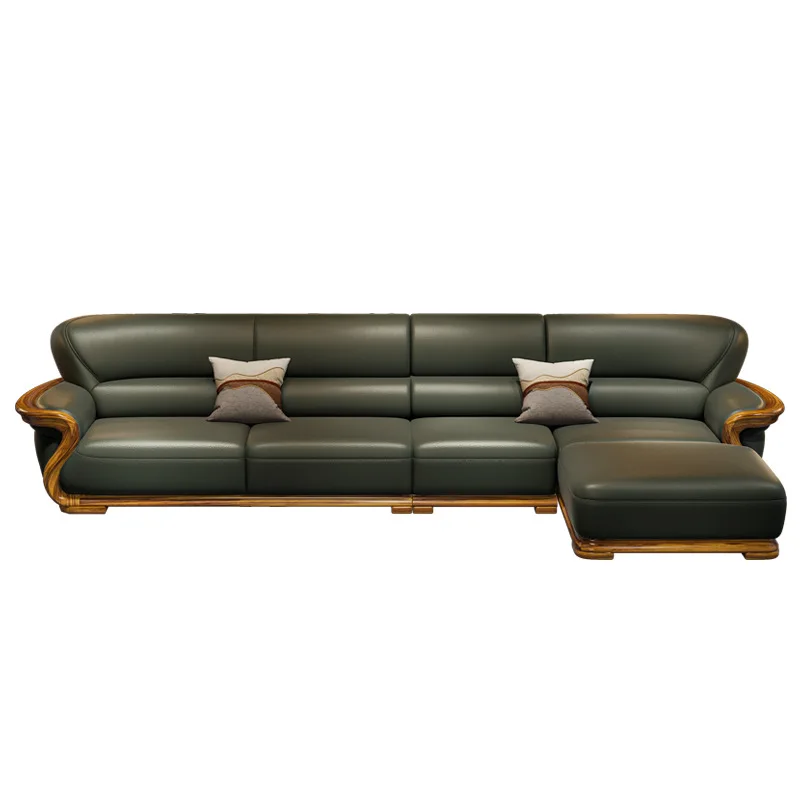 Ebony leather sofa first layer cowhide European high-end villa living room combination new Chinese style
Ebony leather sofa first layer cowhide European high-end villa living room combination new Chinese style