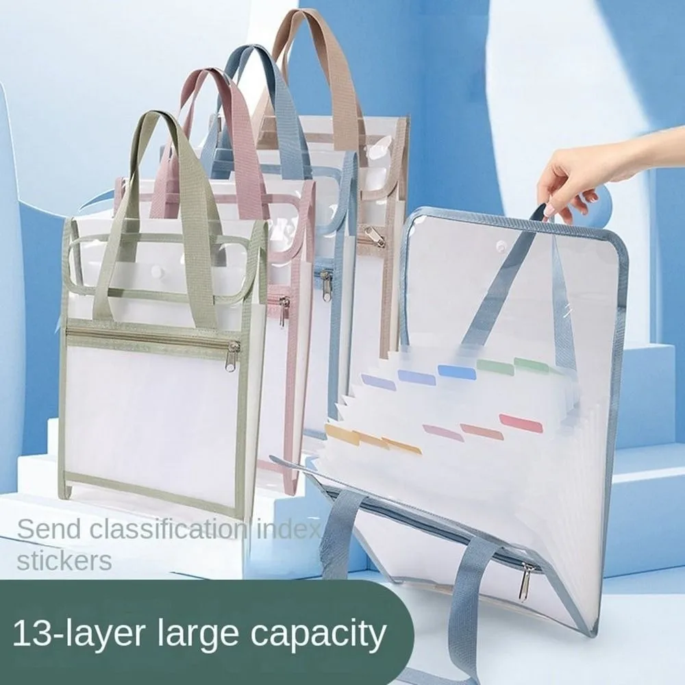 New PET Document Storage Pouch 13 Layer Transparent Transparent File Bag Waterproof Large Capacity Data Storage Bag
New PET Document Storage Pouch 13 Layer Transparent Transparent File Bag Waterproof Large Capacity Data Storage Bag