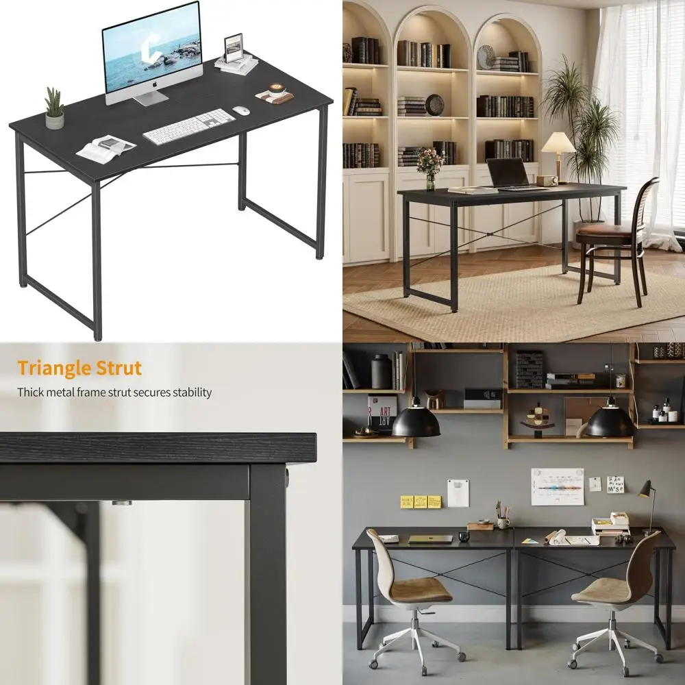 Современный черный металлический письменный стол для домашнего офиса, элегантная и простая рабочая станция для ПК
Современный черный металлический письменный стол для домашнего офиса, элегантная и простая рабочая станция для ПК