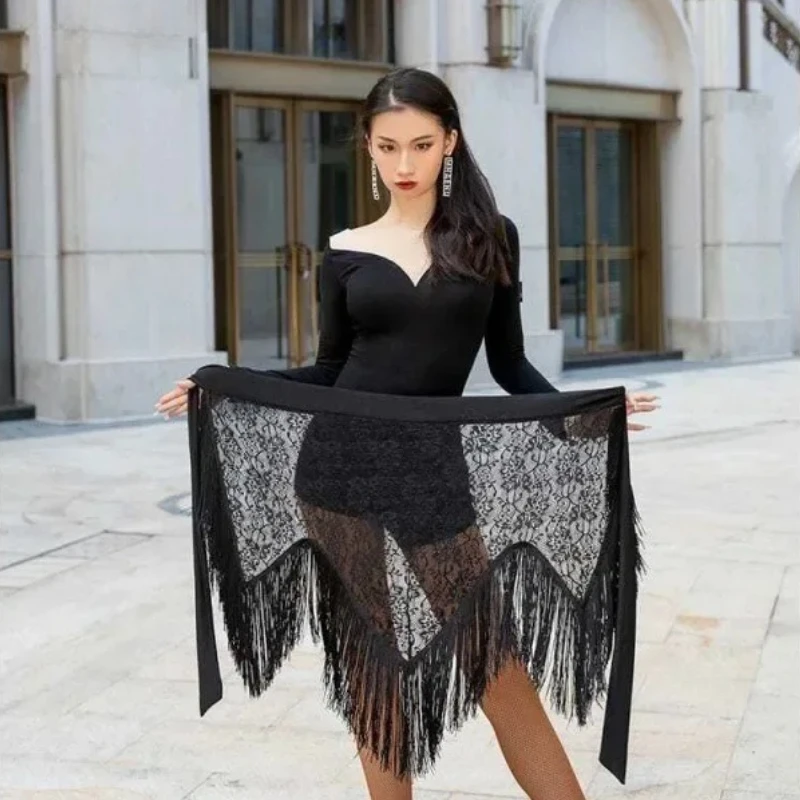 Women Tassel Latin Dance Costumes Fringe Hip Scarf Skirt Towel Lace Dress Ballroom Top Long Sleeve V-neck Mesh Neckline 
Women Tassel Latin Dance Costumes Fringe Hip Scarf Skirt Towel Lace Dress Ballroom Top Long Sleeve V-neck Mesh Neckline