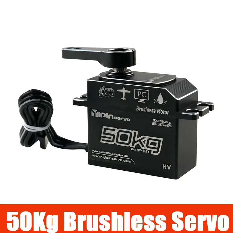 50KG Digital Servo Waterproof IP67 High Torque Brushless Motor Full Metal Gear 180 270 Degree For 1/8 1/10 RC Car Crawler Robot
50KG Digital Servo Waterproof IP67 High Torque Brushless Motor Full Metal Gear 180 270 Degree For 1/8 1/10 RC Car Crawler Robot