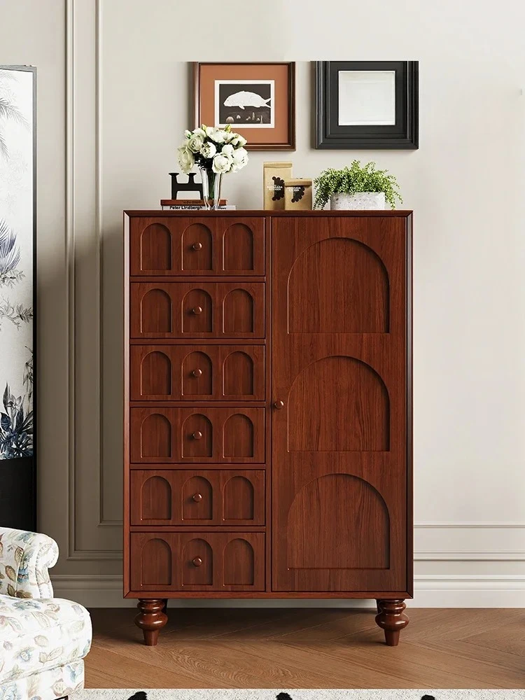 American-Style Retro Chest of Drawers Living Room French-Style Middle-Ancient Home Entrance Cabinet Bedroom Chest of Drawer
American-Style Retro Chest of Drawers Living Room French-Style Middle-Ancient Home Entrance Cabinet Bedroom Chest of Drawer