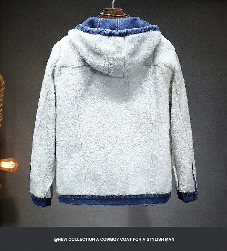 Thicker Winter Jacket Men Warmer Hooded Denim Lambswool Hooded and Padded Denim Jacket Imitation Lamb Wool Fleece Mens Clothes 36 S5915e70bd85a46358183ab92a98c87da5