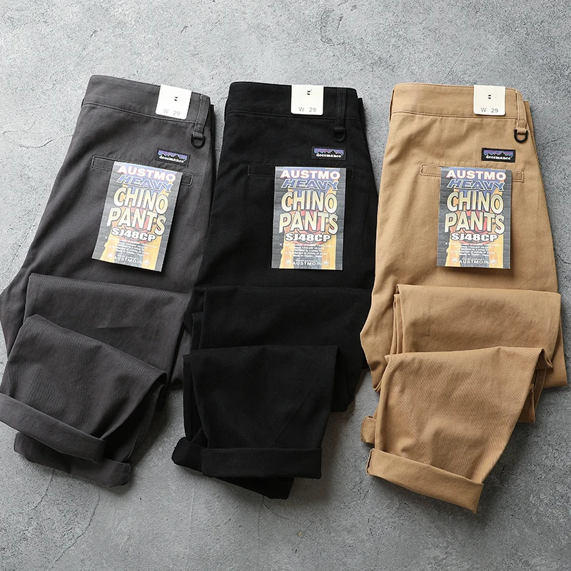 Японские прямые хлопковые повседневные брюки, мужские базовые брюки с завышенной талией, рабочая одежда, удобные универсальные маленькие брюки...
Японские прямые хлопковые повседневные брюки, мужские базовые брюки с завышенной талией, рабочая одежда, удобные универсальные маленькие брюки...