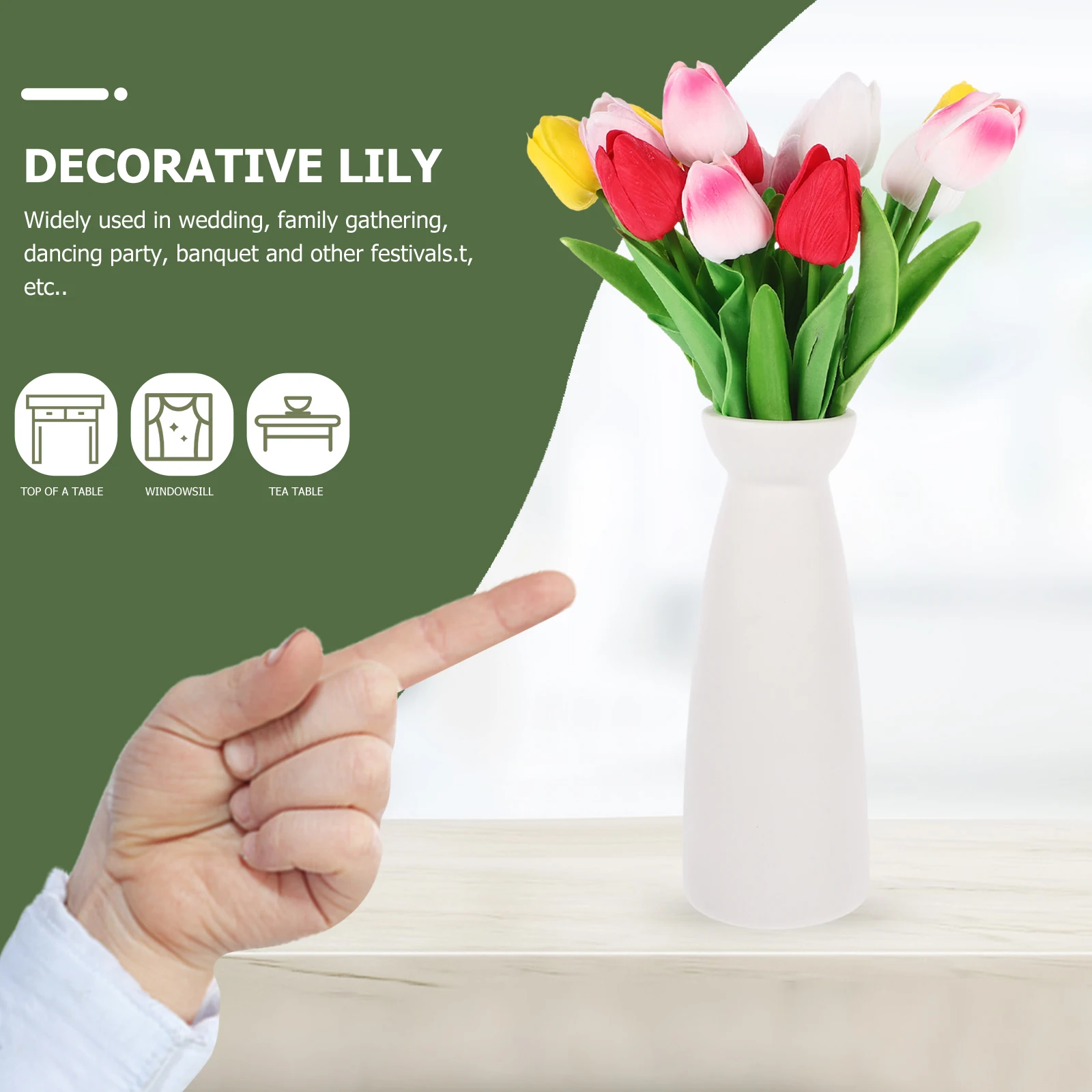 15pcs Pu Tulips Artificial Flowers Fake Bouquet Home Wedding Party Decor Simulation Faux Tulip Household Supply
15pcs Pu Tulips Artificial Flowers Fake Bouquet Home Wedding Party Decor Simulation Faux Tulip Household Supply