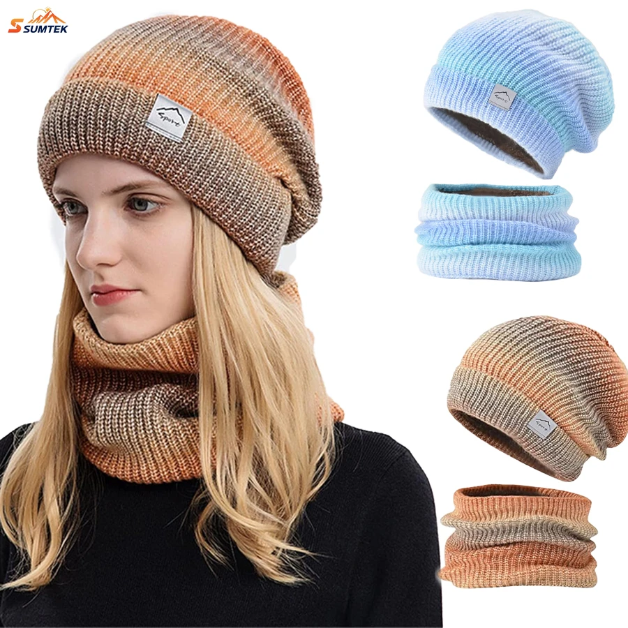 Gradient Knit Beanie and Scarf Set,Thick Warm Winter Hat with,Gradient Color Knitted Warmer Fashion Outdoor Windproof
Gradient Knit Beanie and Scarf Set,Thick Warm Winter Hat with,Gradient Color Knitted Warmer Fashion Outdoor Windproof