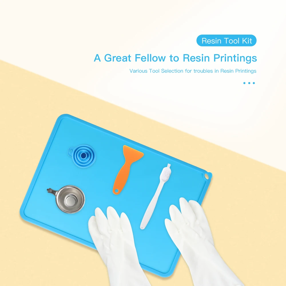Resin Tool Kit Fellow Silicone Pad Plastic Scapper Removes For Creatity 3D HALOT SKY LD-00H LD-006 UV SLA All Resin Printer Part
Resin Tool Kit Fellow Silicone Pad Plastic Scapper Removes For Creatity 3D HALOT SKY LD-00H LD-006 UV SLA All Resin Printer Part