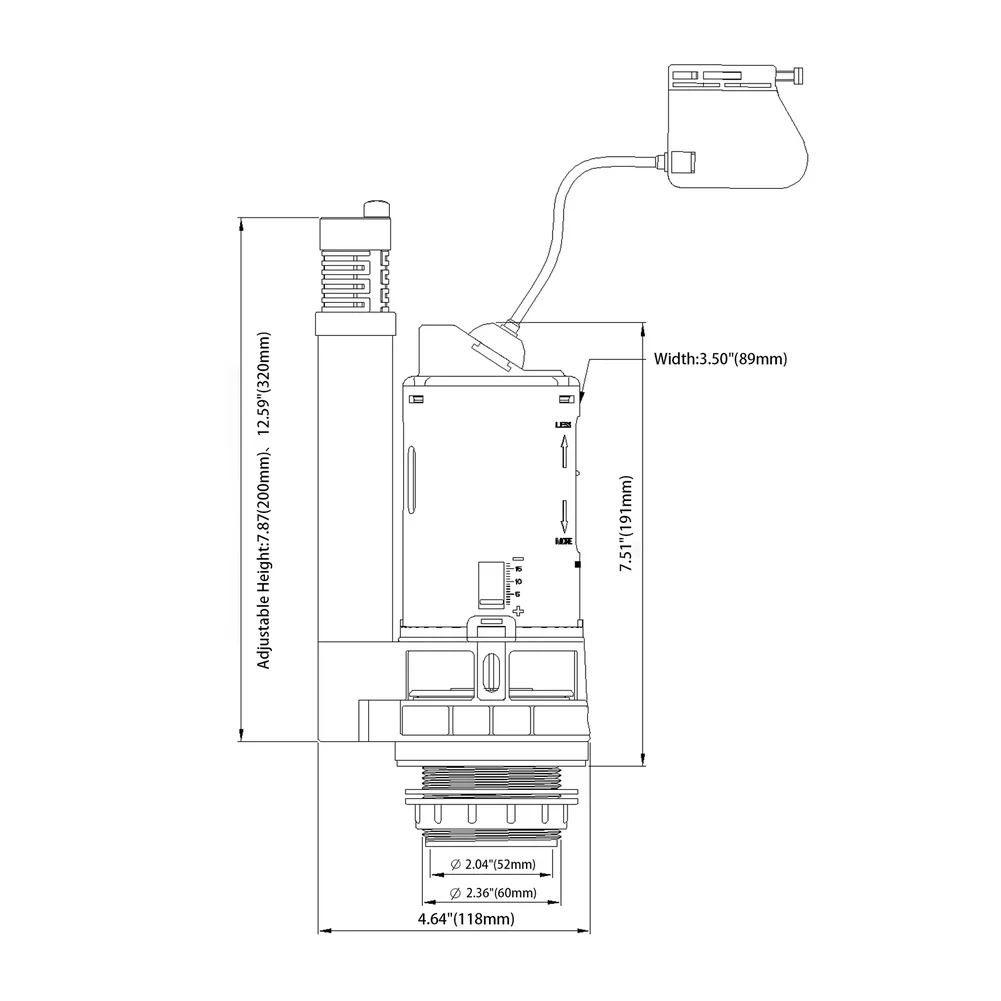 Dual flush toilet tank valve 2 inch replacement drain valve button accessories ABS construction for durability
Dual flush toilet tank valve 2 inch replacement drain valve button accessories ABS construction for durability
