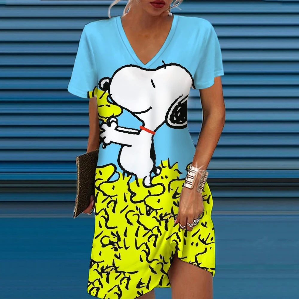 Snoopy print Elegant Dress Women Casual Temperament Dress Women Short Sleeves Loose Dresses Weekend Holiday
Snoopy print Elegant Dress Women Casual Temperament Dress Women Short Sleeves Loose Dresses Weekend Holiday