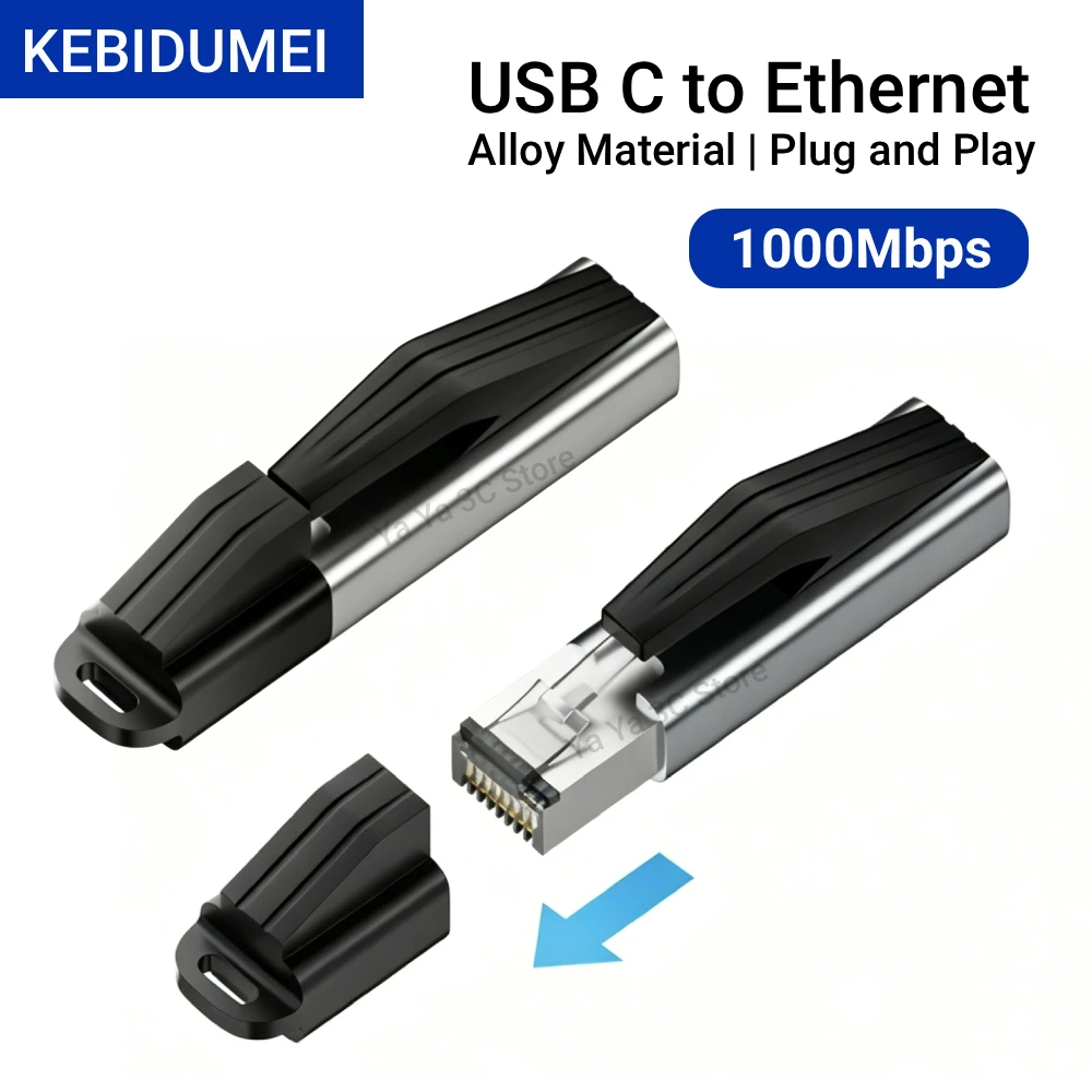 KEBIDUMEI USB C to Ethernet Adapter 1000Mbps USB C Female to RJ45 Male Network Converter for MacBook Pro iPhone 17 iPad
KEBIDUMEI USB C to Ethernet Adapter 1000Mbps USB C Female to RJ45 Male Network Converter for MacBook Pro iPhone 17 iPad