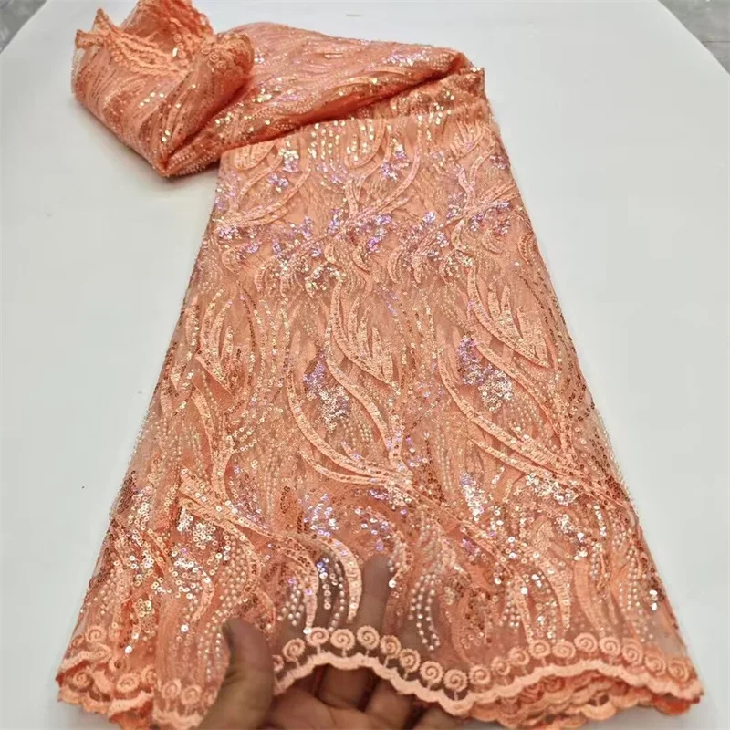 2025 Wholesale Fashion Elegant French Embroidery Beaded Lace Fabric African Pink Nigerian With Sequins Fabric For Wedding Dress
2025 Wholesale Fashion Elegant French Embroidery Beaded Lace Fabric African Pink Nigerian With Sequins Fabric For Wedding Dress