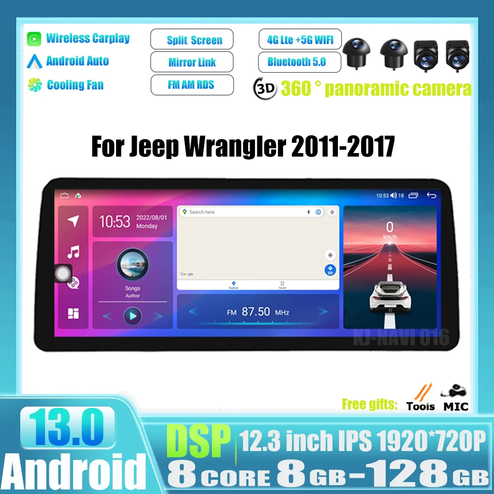 Автомобильный мультимедийный видеоплеер GPS Android 13 DSP для JEEP Wrangler 2011-2017 Навигация Авто Carplay поддержка 4G LTE 5 ГГц WIFI DVR
Автомобильный мультимедийный видеоплеер GPS Android 13 DSP для JEEP Wrangler 2011-2017 Навигация Авто Carplay поддержка 4G LTE 5 ГГц WIFI DVR