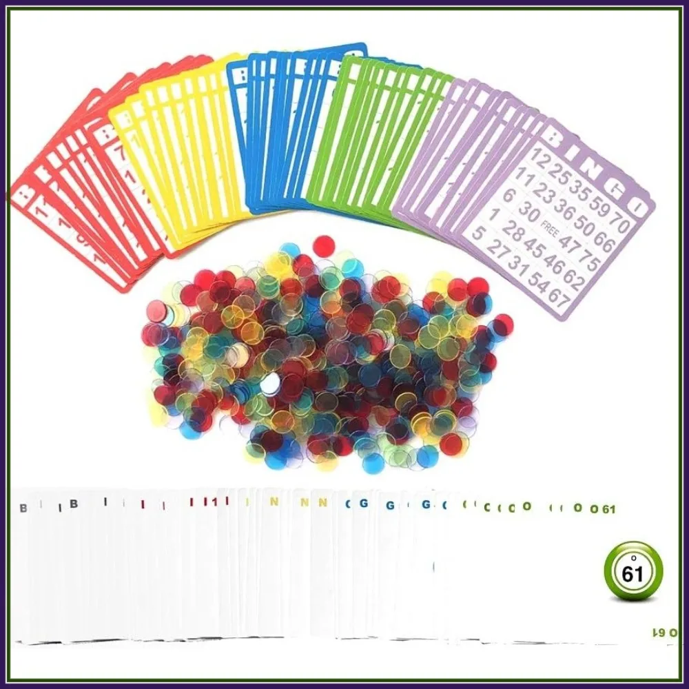 Bingo Cards Game Set - 50 Cards, 500 Chips, Calling Cards for Family Game Night & Classroom
Bingo Cards Game Set - 50 Cards, 500 Chips, Calling Cards for Family Game Night & Classroom
