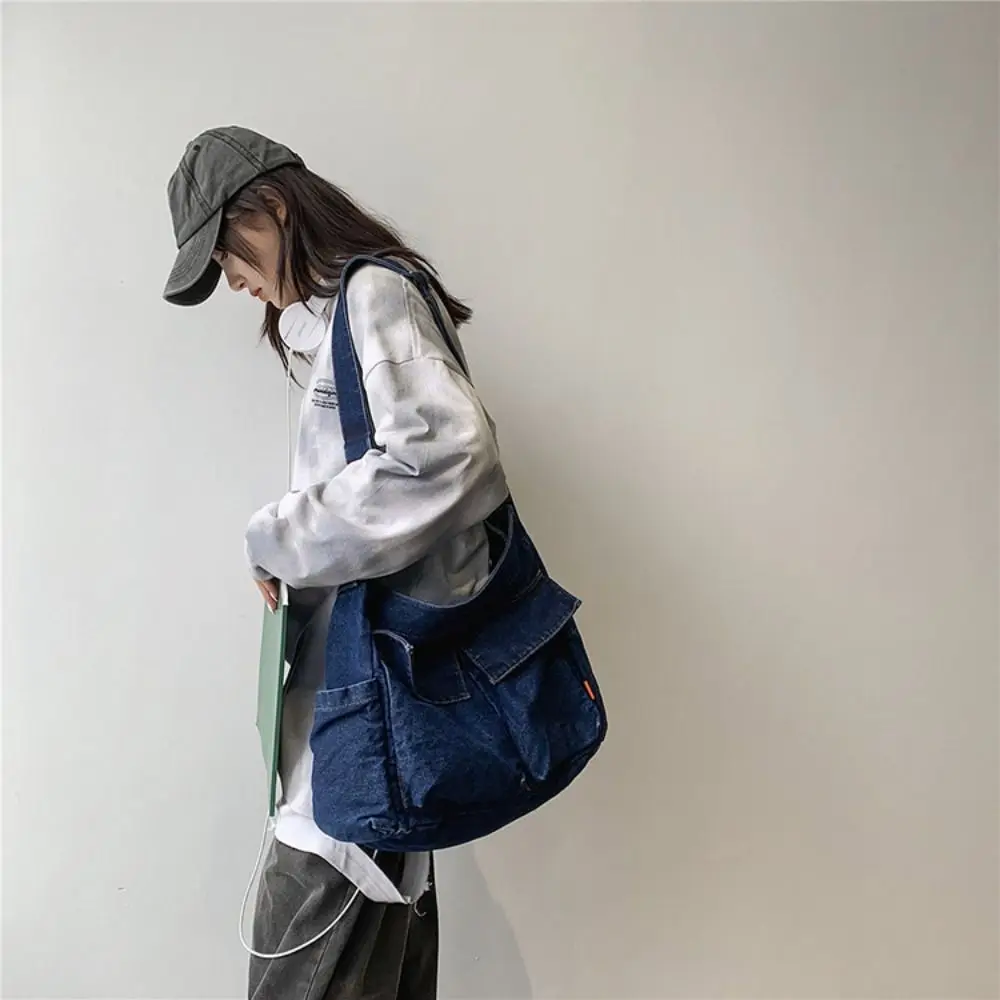 Casual Y2K Denim Canvas Bag Street Style Large Capacity Vintage Handbag Shopping Bag Solid Color Solid Crossbody Bag Streetwear
Casual Y2K Denim Canvas Bag Street Style Large Capacity Vintage Handbag Shopping Bag Solid Color Solid Crossbody Bag Streetwear
