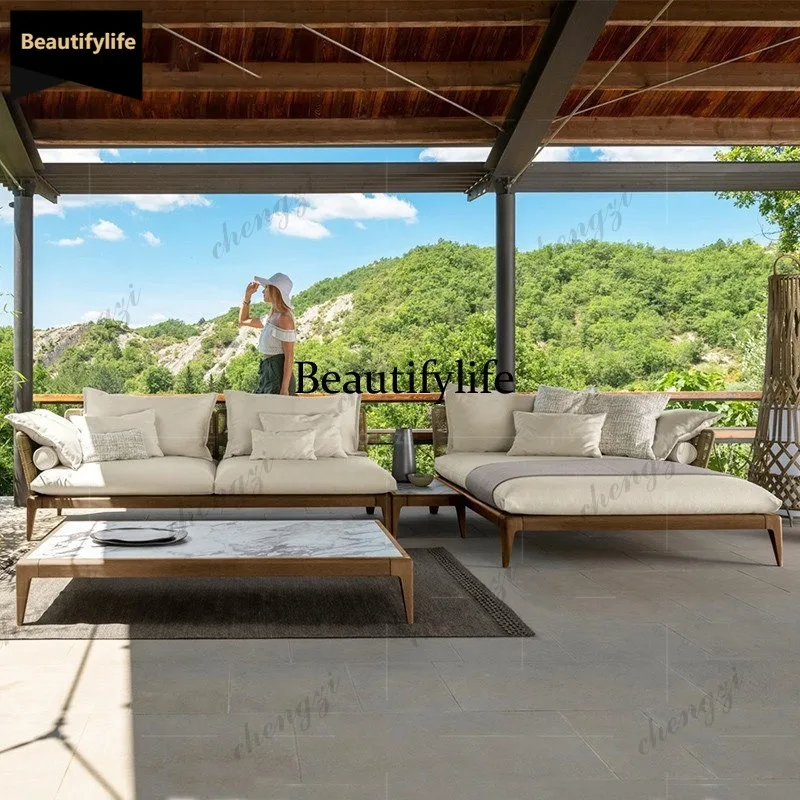 Q181 Outdoor Garden Sofa Solid Wood Nordic Teak Waterproof Sunscreen Sofa Chair Terrace Hotel
Q181 Outdoor Garden Sofa Solid Wood Nordic Teak Waterproof Sunscreen Sofa Chair Terrace Hotel