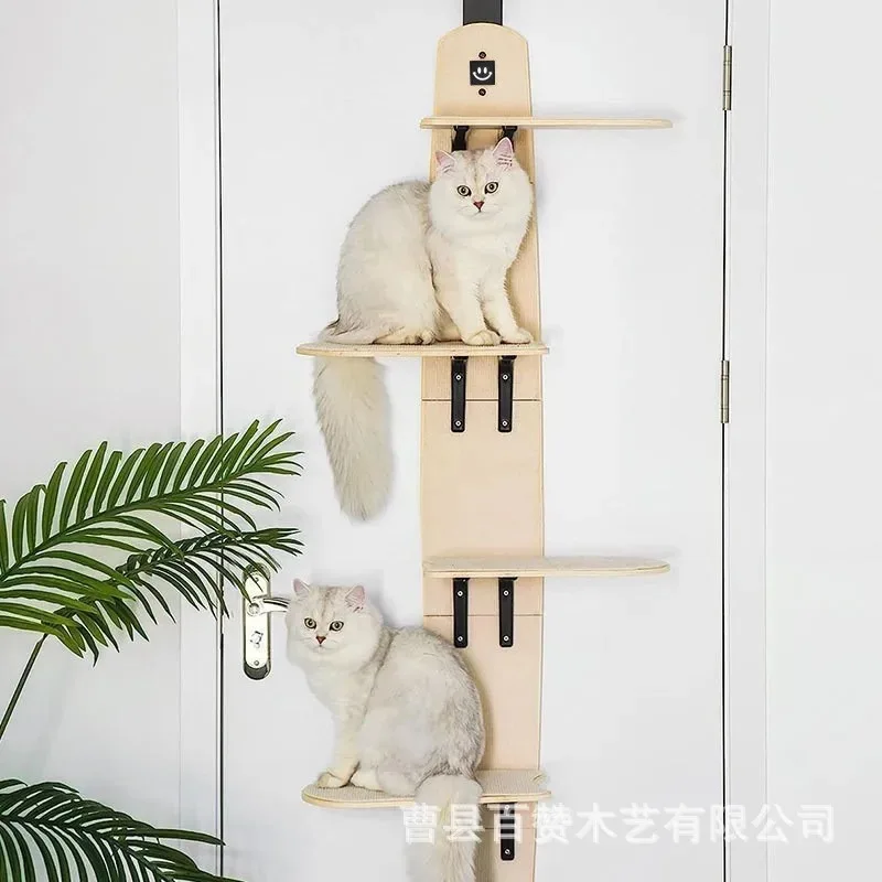 Multi-layer cat climbing frame behind wooden door, special climbing frame for big cats, solid wood toy jumping platform
Multi-layer cat climbing frame behind wooden door, special climbing frame for big cats, solid wood toy jumping platform