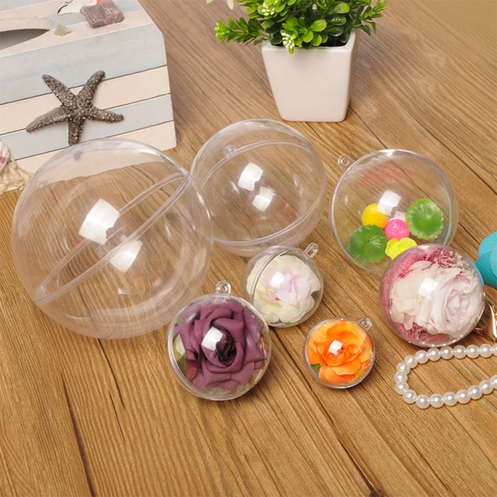 10Pcs Plastic Balls Clear Fillable Ornaments DIY Christmas Crafts Hanging Decorations Transparent Spheres for Party
10Pcs Plastic Balls Clear Fillable Ornaments DIY Christmas Crafts Hanging Decorations Transparent Spheres for Party