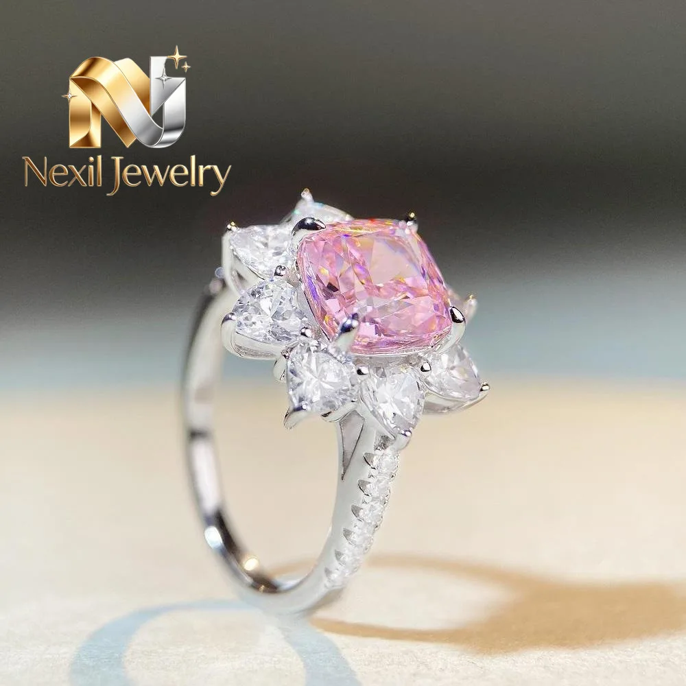 Nexil Jewelry Luxury Solid Platinum PT950 Women's Instagram Style Pink 3 karat Diamond Ring Flower Sunflower Love Ring
Nexil Jewelry Luxury Solid Platinum PT950 Women's Instagram Style Pink 3 karat Diamond Ring Flower Sunflower Love Ring