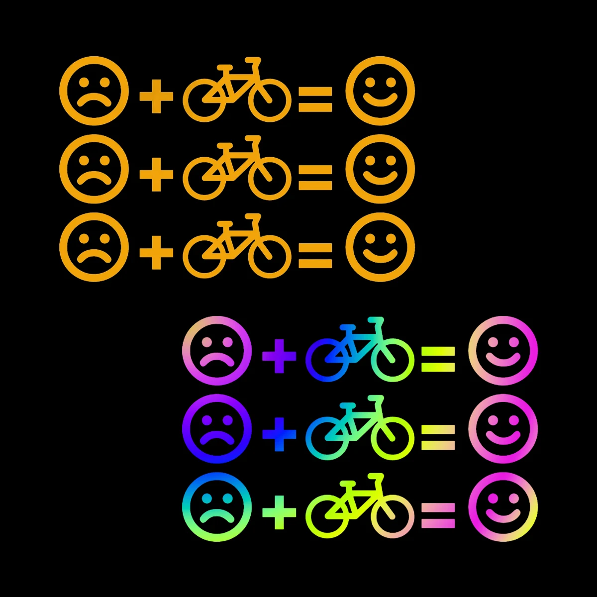 1/2sets "Cycling Makes Me Happy" Waterproof Vinyl Stickers Universal Fit for Bike Frame Handlebar Top Tube
1/2sets "Cycling Makes Me Happy" Waterproof Vinyl Stickers Universal Fit for Bike Frame Handlebar Top Tube