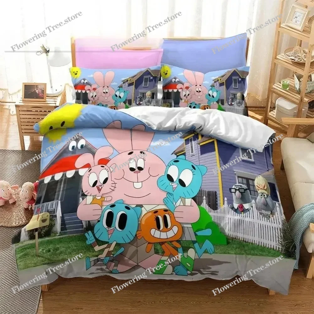 Anime Amazing World Gumball 3D Printed Bedding Set Darwin Anais Duvet Cover King Queen Full Twin Size for Bedroom Home textile
Anime Amazing World Gumball 3D Printed Bedding Set Darwin Anais Duvet Cover King Queen Full Twin Size for Bedroom Home textile