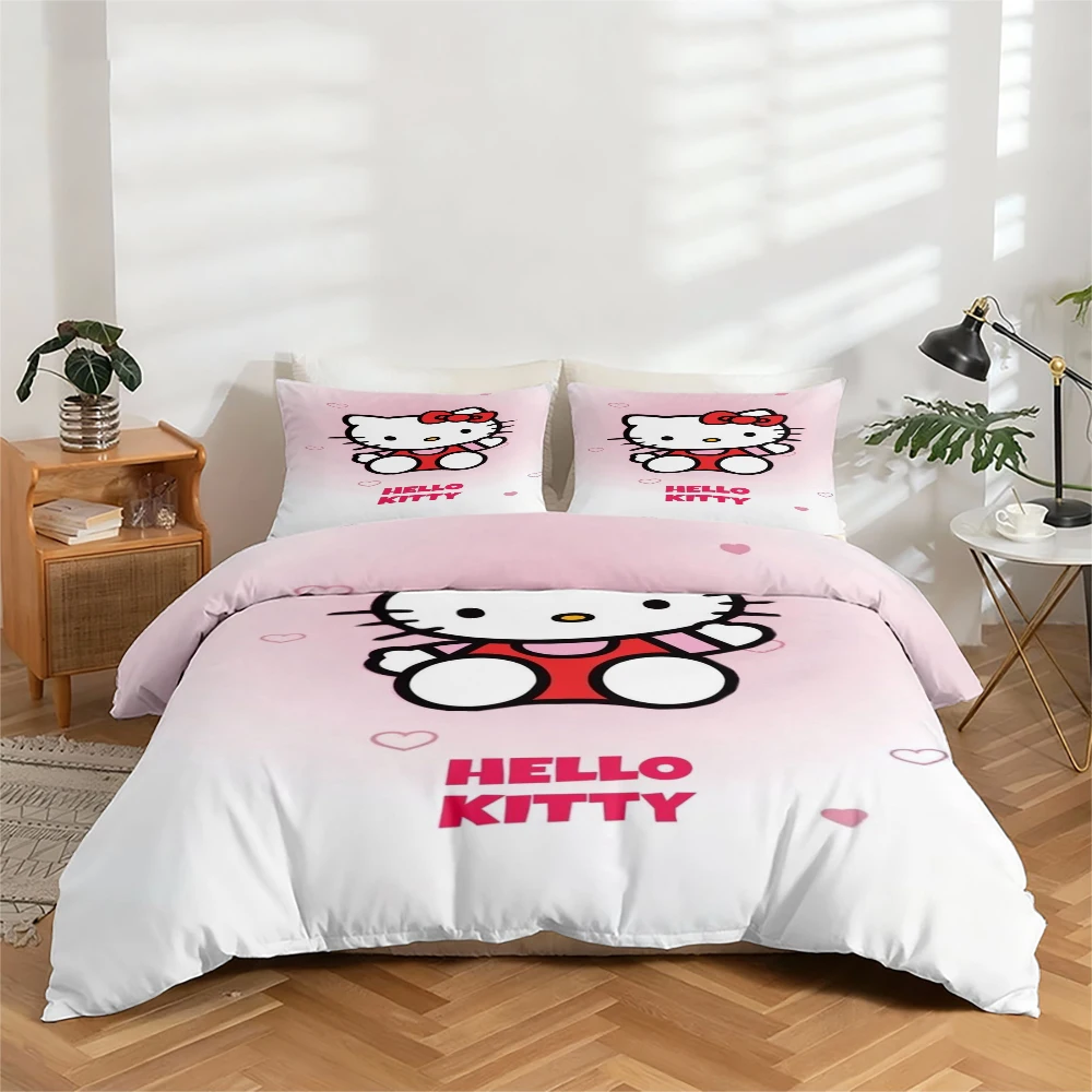 3-Piece High-Definition Digital Print Bedding Set with Hello Kitty Pattern, Large Floral Design Duvet Cover Set, Includes 1 Duvet Cover + 2 Pillowcases, Suitable for Bedroom, Guest Room, Home Decoration, Polyester Fiber Duvet Cover + Pillowcase, Ultra-Sof
3-Piece High-Definition Digital Print Bedding Set with Hello Kitty Pattern, Large Floral Design Duvet Cover Set, Includes 1 Duvet Cover + 2 Pillowcases, Suitable for Bedroom, Guest Room, Home Decoration, Polyester Fiber Duvet Cover + Pillowcase, Ultra-Sof