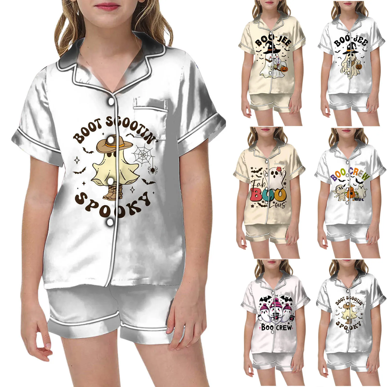 Halloween Pajamas For Children Shirt And Pant Matching Set Sleepwear Set With Pockets For Ghost Sunflower Baby Blankets for Girl
Halloween Pajamas For Children Shirt And Pant Matching Set Sleepwear Set With Pockets For Ghost Sunflower Baby Blankets for Girl