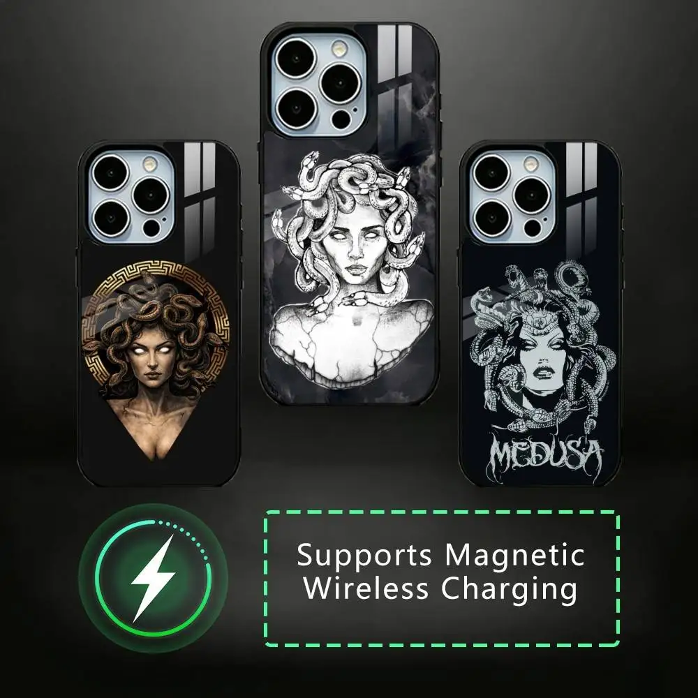 Greek Mythology Art Medusa Phone Phone Case For iPhone17,16,15,14,13,12,11 Plus,Pro Compatible with magnetic wireless charging
Greek Mythology Art Medusa Phone Phone Case For iPhone17,16,15,14,13,12,11 Plus,Pro Compatible with magnetic wireless charging