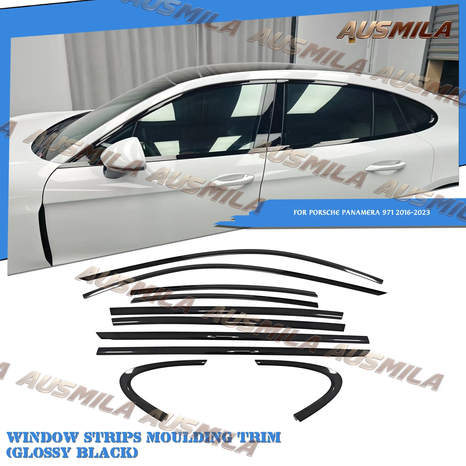 10 Pieces Styling Window Frame Sticker Strip Trim Cover For Porsche Panamera 971 2016-2023
10 Pieces Styling Window Frame Sticker Strip Trim Cover For Porsche Panamera 971 2016-2023