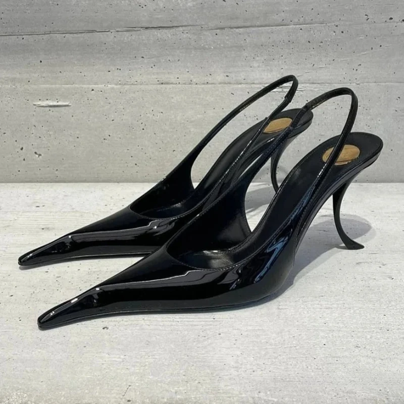 Unique Strange Style Stiletto Slingback Heels Women Sexy Pointed Toe Summer Sandals Luxury Party Designer Shoes Zapatos De Mujer
Unique Strange Style Stiletto Slingback Heels Women Sexy Pointed Toe Summer Sandals Luxury Party Designer Shoes Zapatos De Mujer